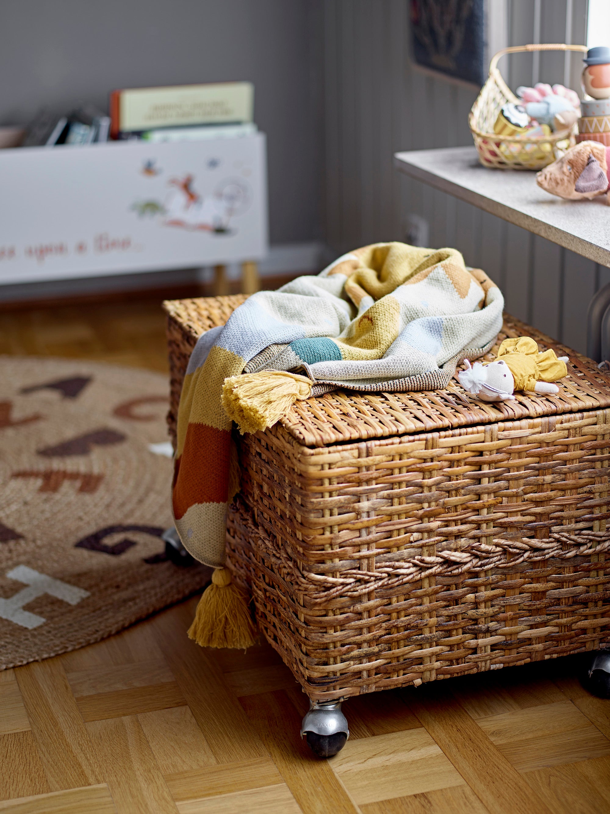 Bloomingville MINI Dinne Matta, Jute, 130cm, Brun