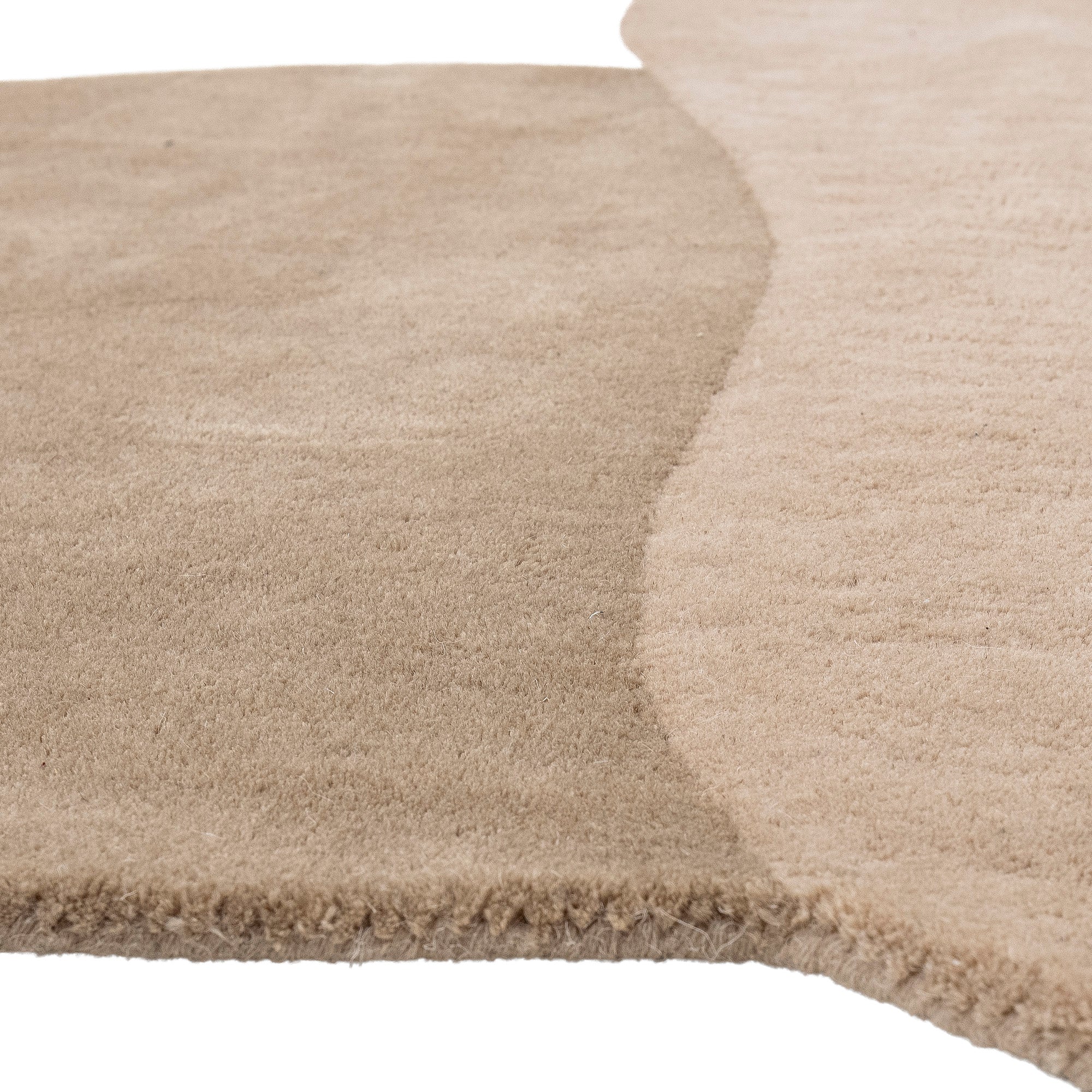 Bloomingville Denton Matta, Ull, 110x140cm, Brun/Beige