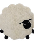 Bloomingville MINI Dolly-Fåret Matta, Ull, 84x84cm, Vit