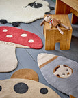 Bloomingville MINI Dolly-Fåret Matta, Ull, 84x84cm, Vit