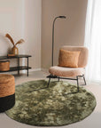 Elle Decoration Calida Rund Ryamatta, Syntet, Grön