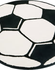 Hanse Home Fotboll Rund Matta, Vit