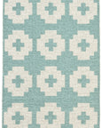 Brita Flower Matta, 70x200cm, Lagoon