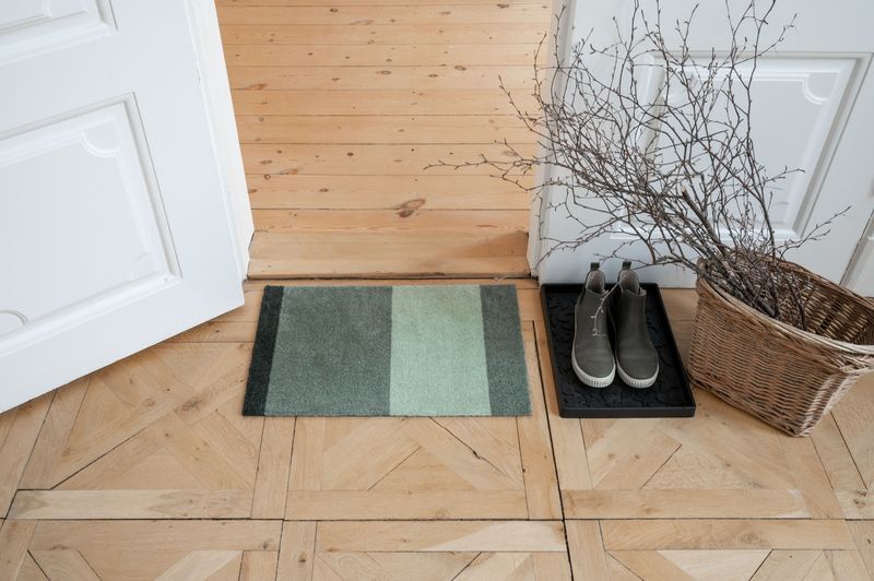 TICA Copenhagen Stripes Horisontal Dörrmatta 40x60cm, Grön