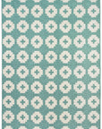 Brita Flower Matta, 170x250cm, Lagoon